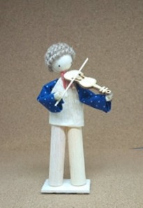 Muzikant s husľami v.14 cm