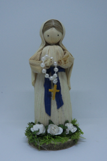 Mária s ružencom v.14 cm